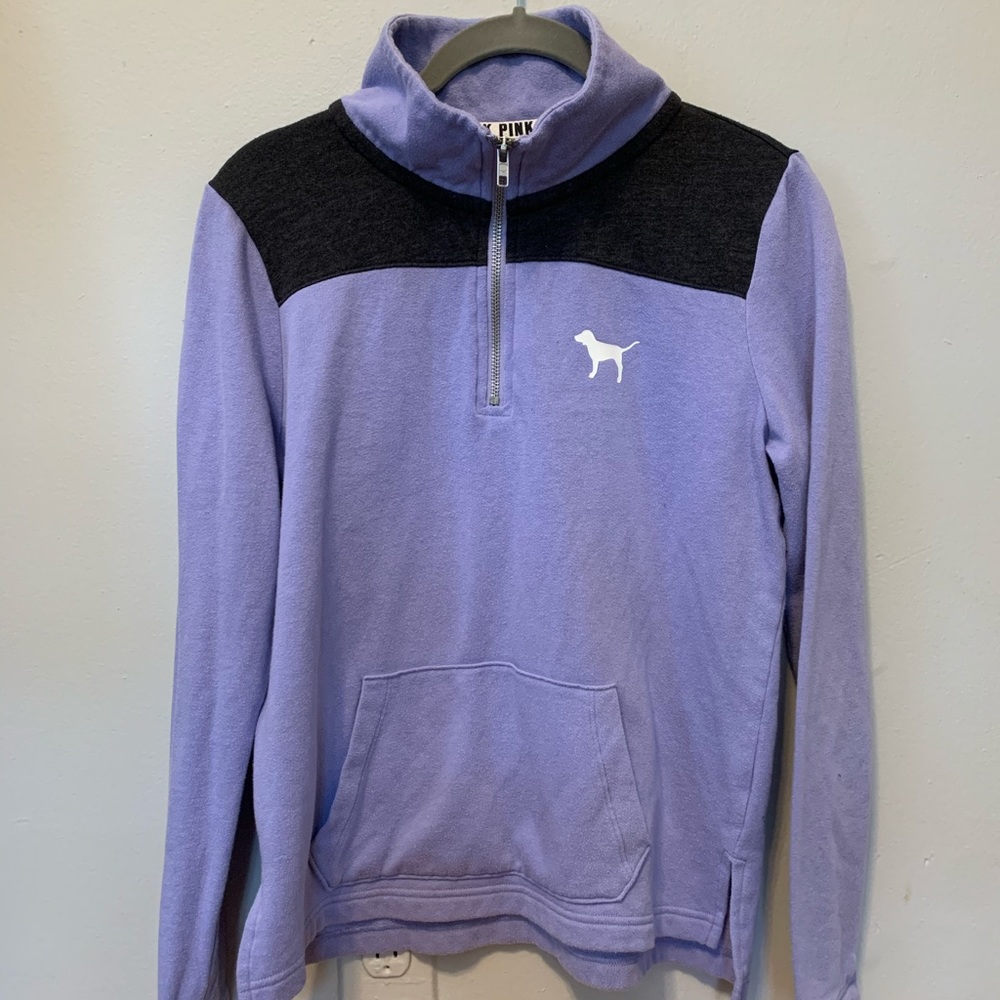 VS PINK Purple quarter zip